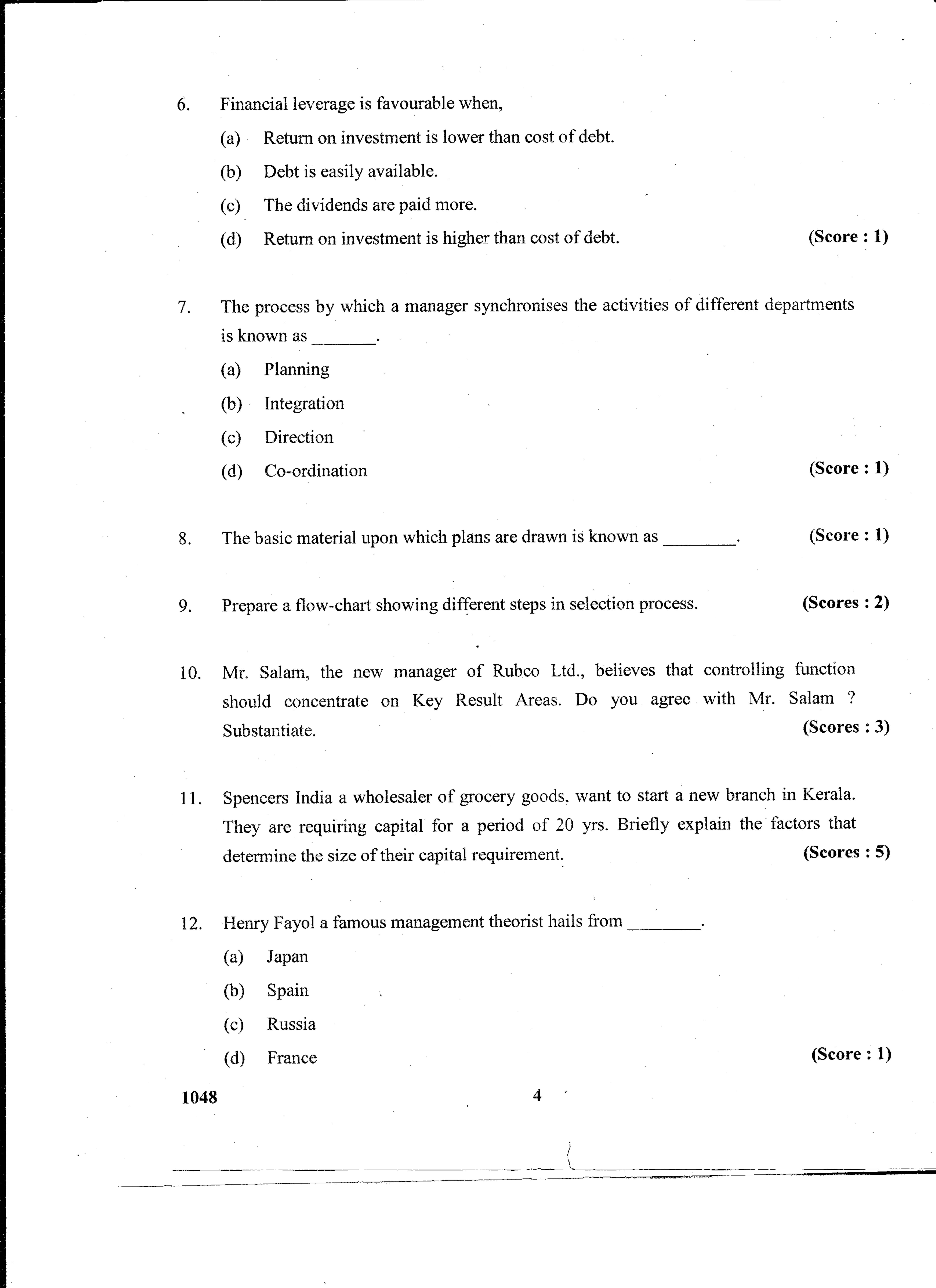 Kerala Plus Two 2016 Business Studies Question Paper - Page 3