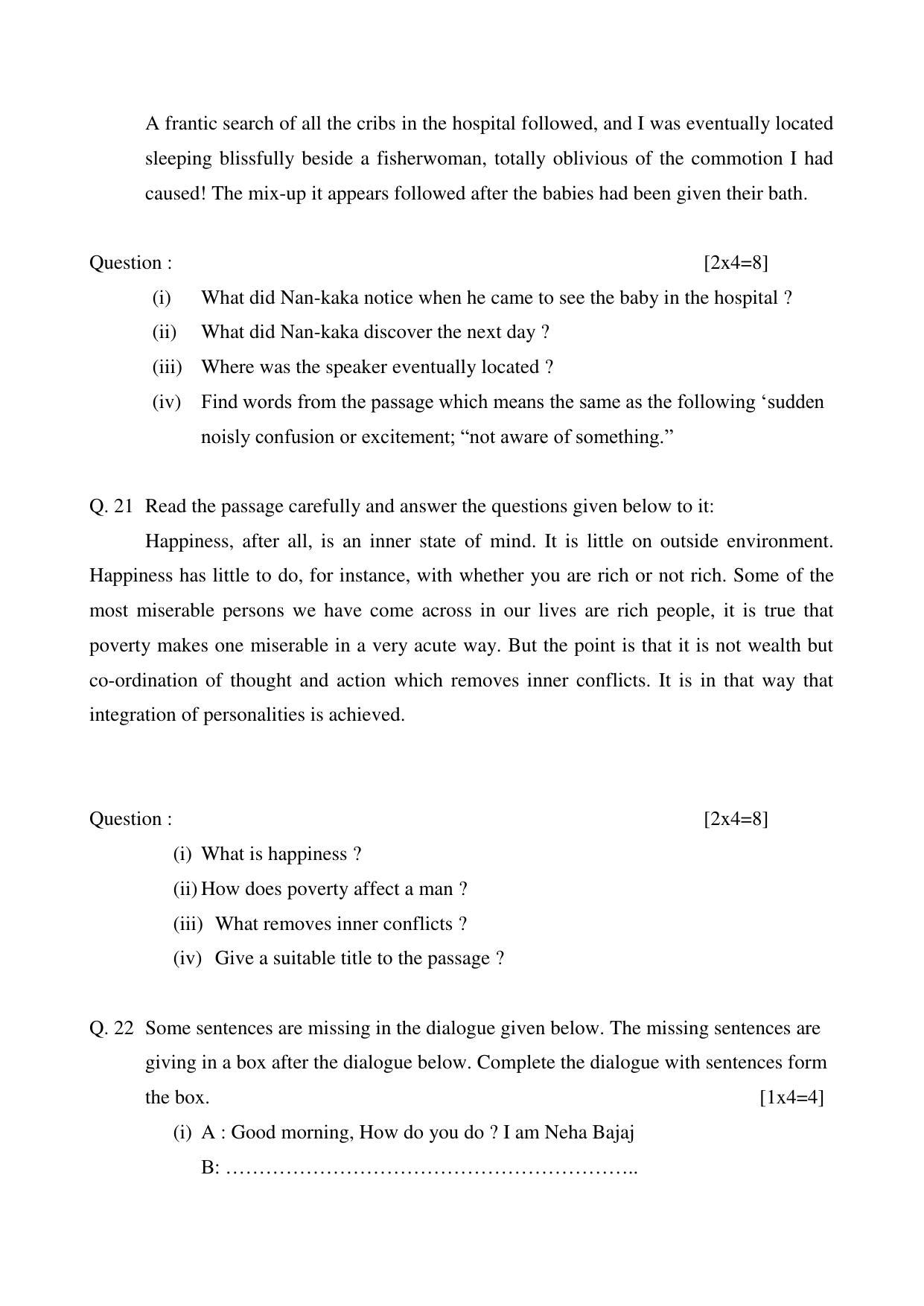 CGSOS Class 12 English Paper III Model Paper - Page 5