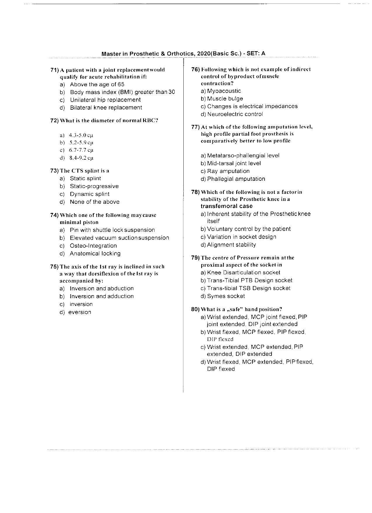 WBJEEB JEMAS (PG) 2020 MPO Question Paper - Page 10