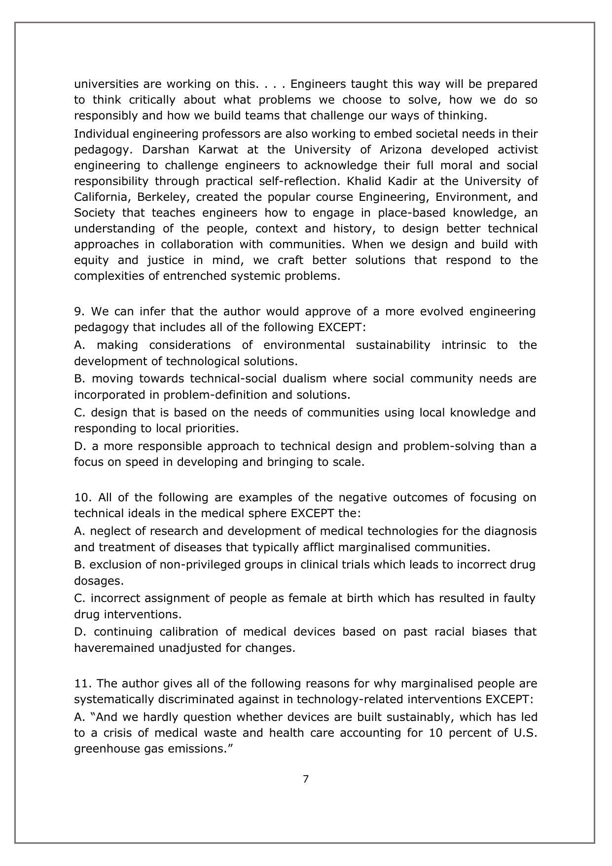 CAT 2022 CAT Slot 2 Question Paper - Page 6