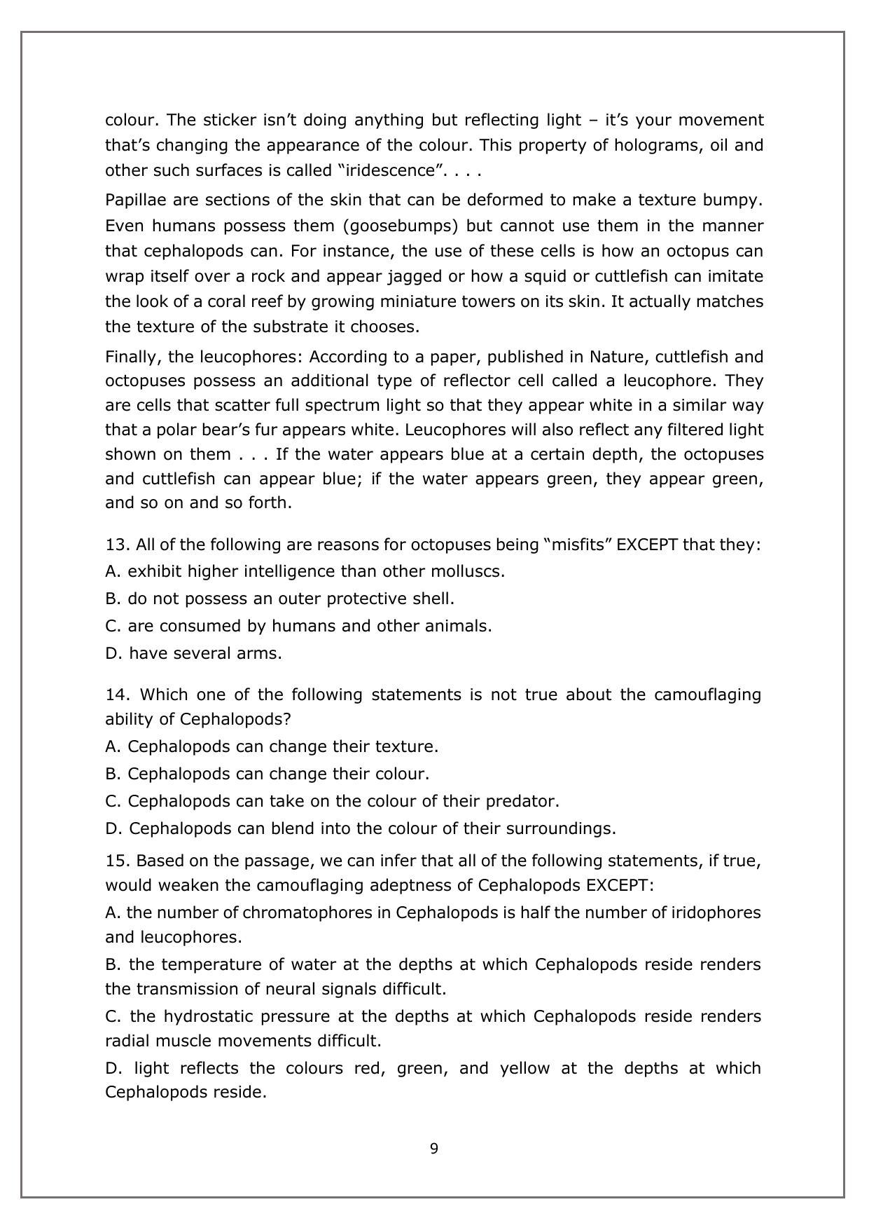 CAT 2022 CAT Slot 2 Question Paper - Page 8