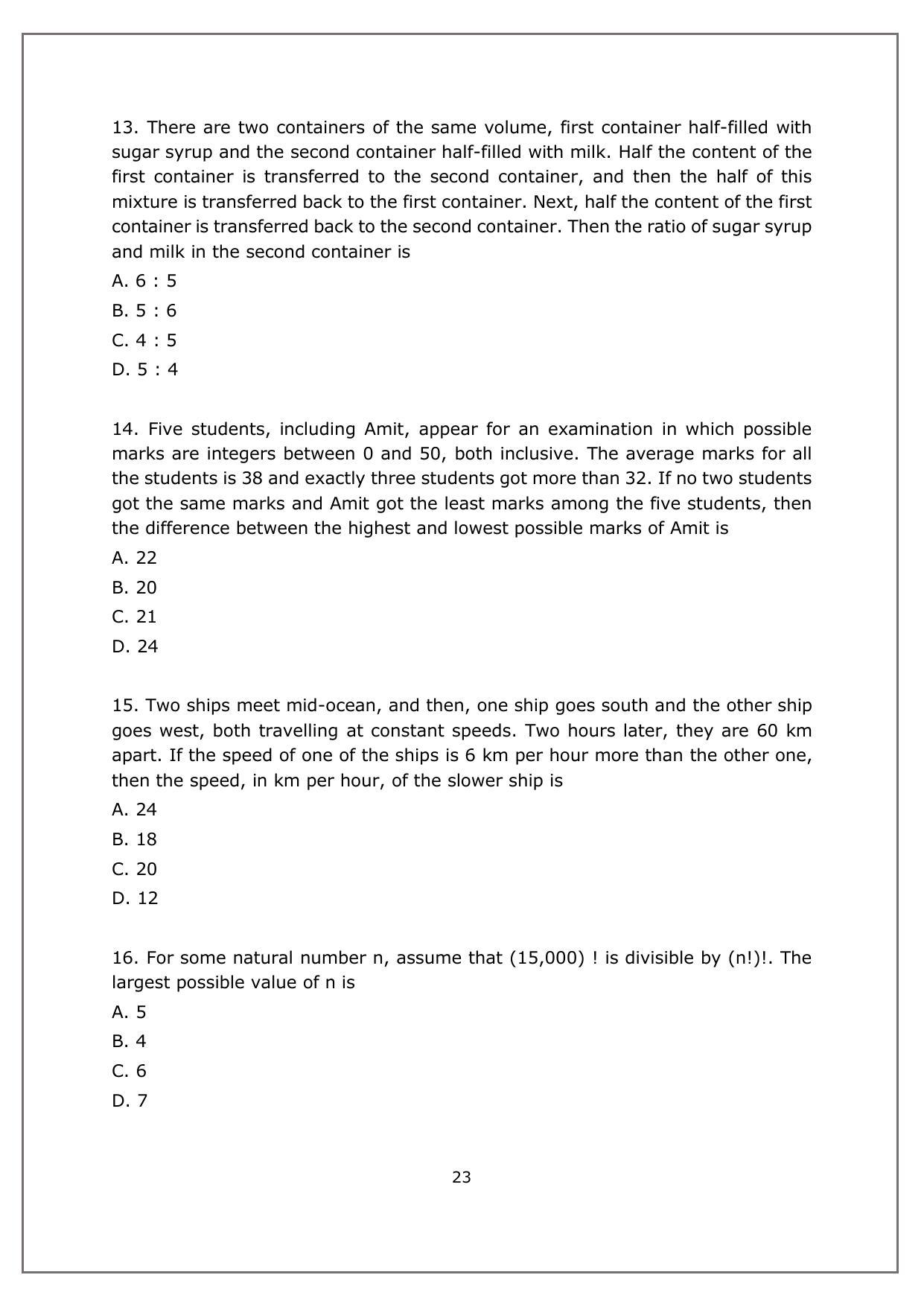 CAT 2022 CAT Slot 2 Question Paper - Page 22
