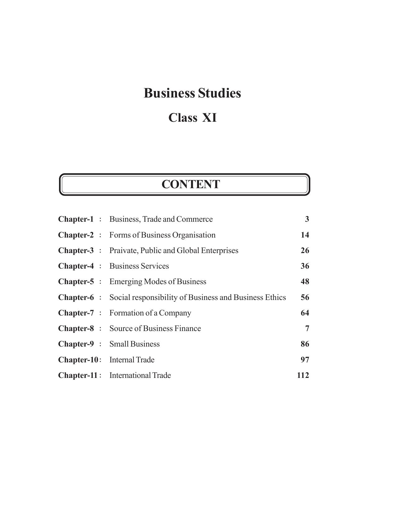 Tripura Board Class 11 Business Studies English Version Workbooks - Page 5