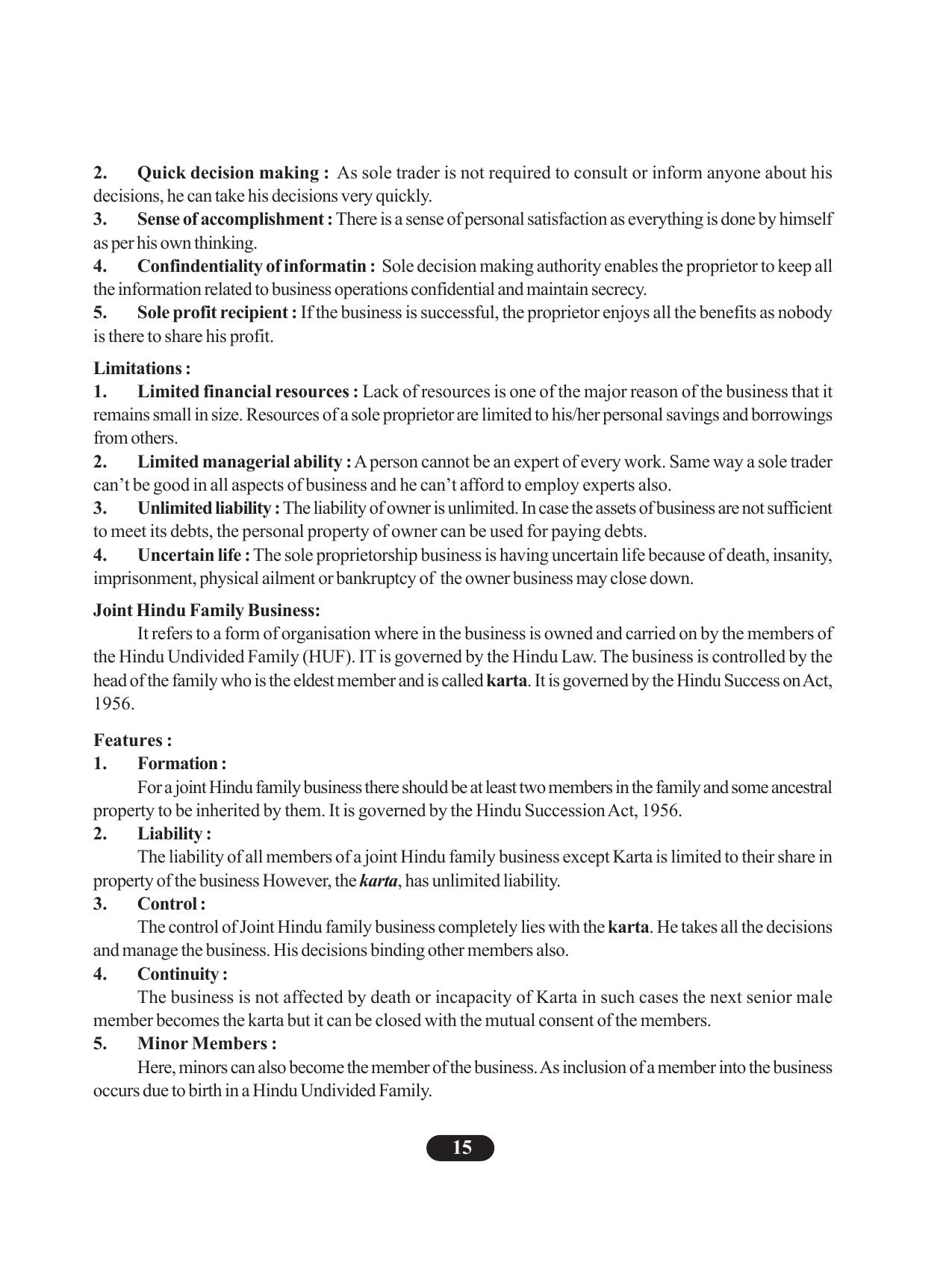 Tripura Board Class 11 Business Studies English Version Workbooks - Page 19
