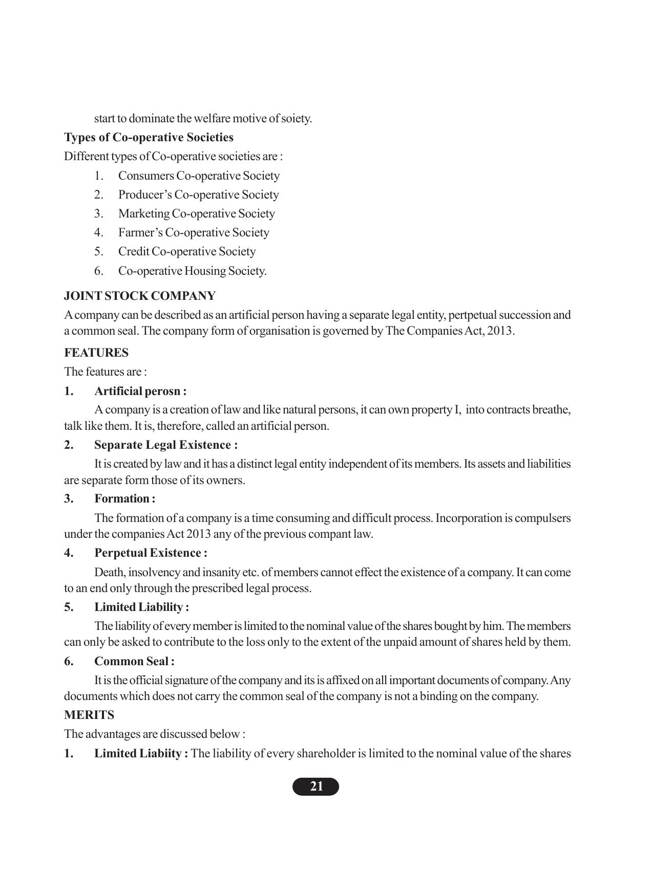 Tripura Board Class 11 Business Studies English Version Workbooks - Page 25