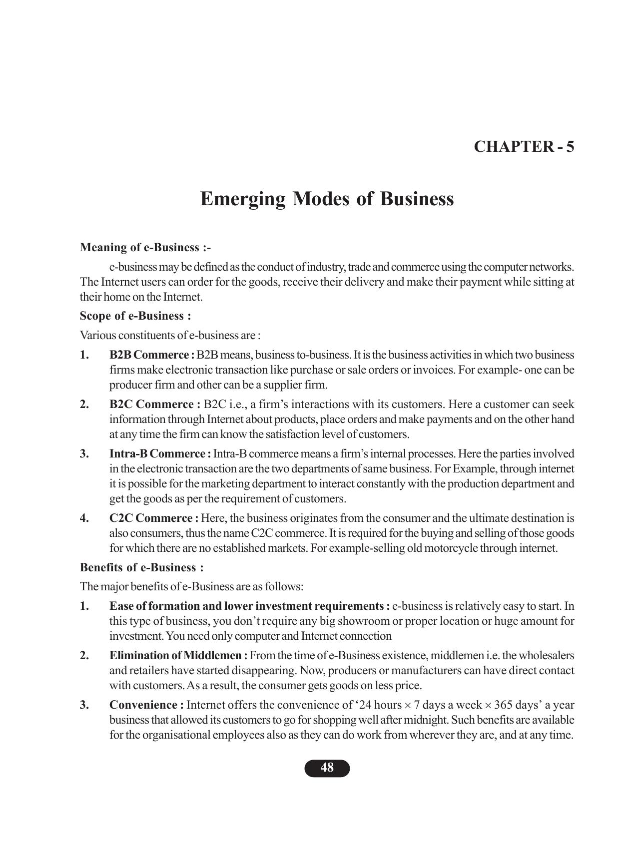 Tripura Board Class 11 Business Studies English Version Workbooks - Page 52