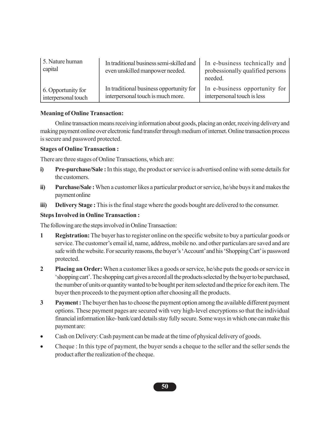 Tripura Board Class 11 Business Studies English Version Workbooks - Page 54