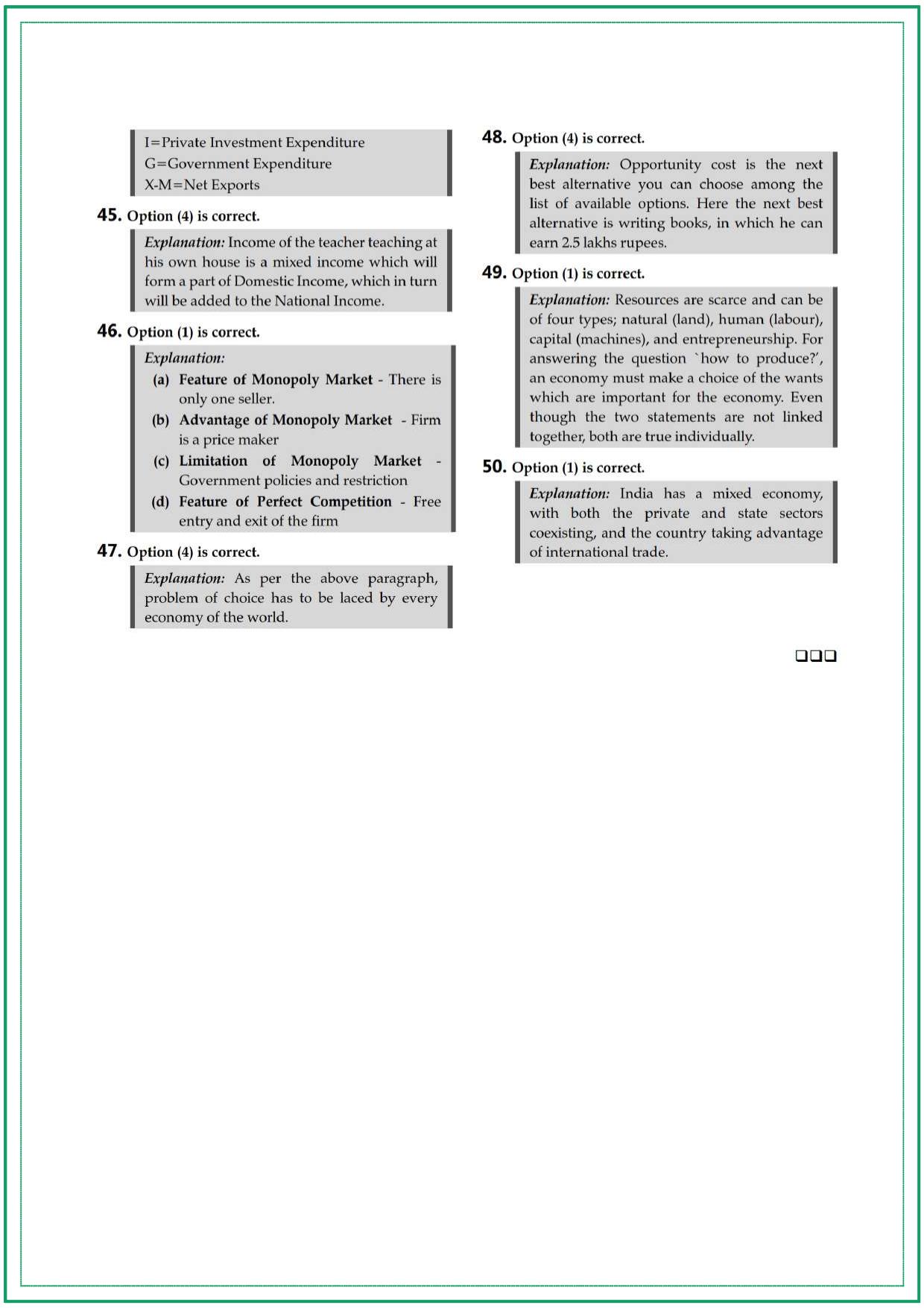 CUET UG Economics Sample Paper 9 - Page 9