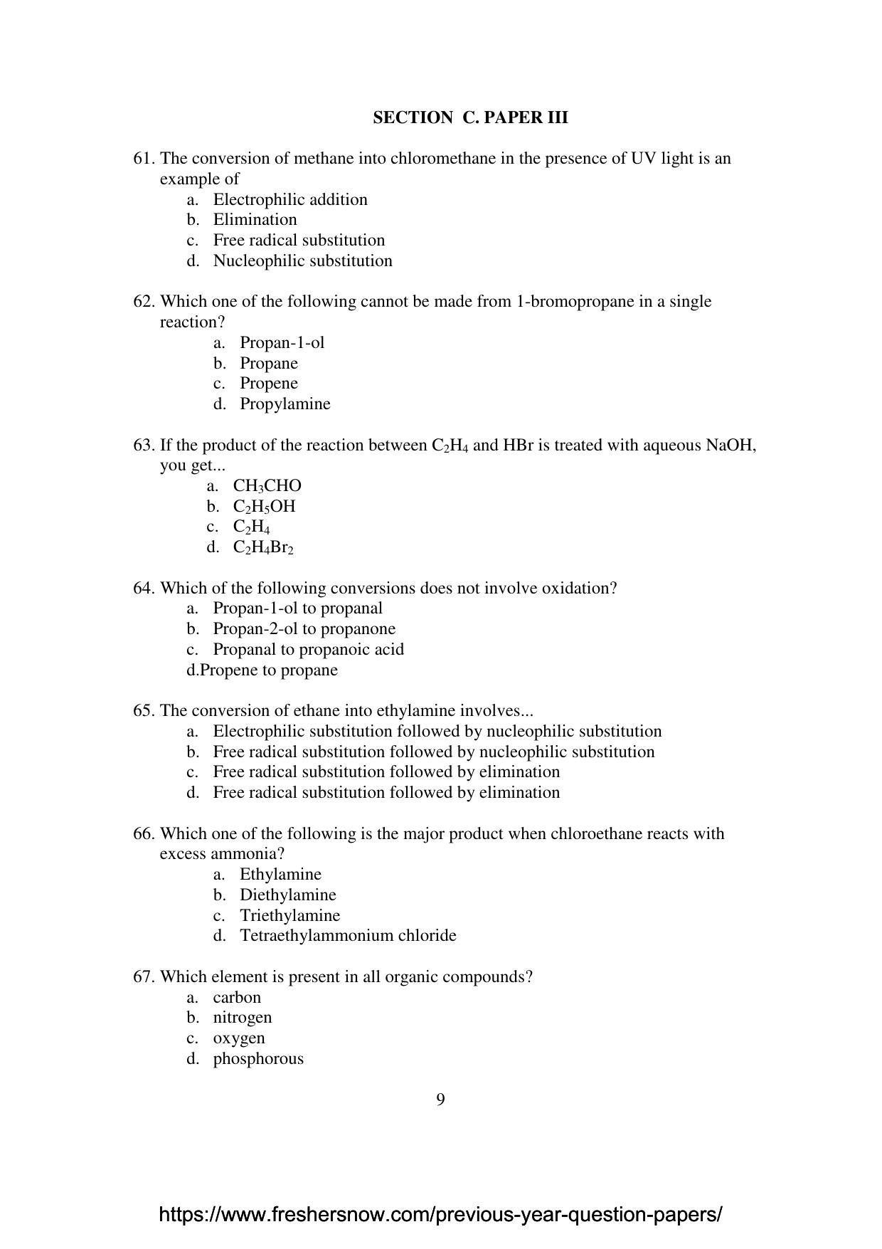 MCAER CET Ph.D. Previous Papers PDF for Agriculture biotechnology - Page 9