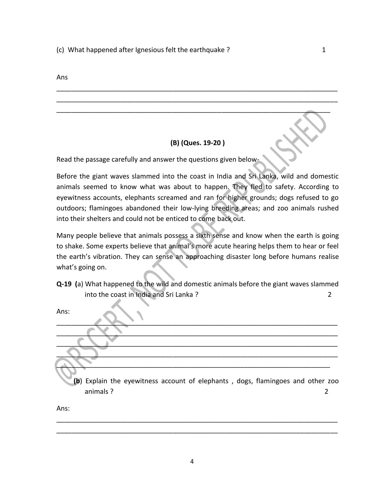 RBSE Class 8 2024 English Sample Paper - Page 4