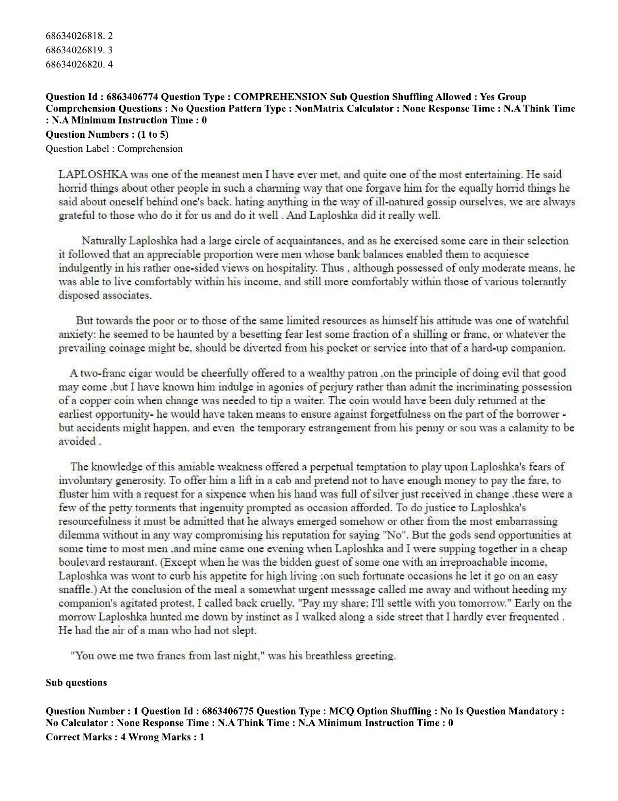 CUET PG 2023: HUQP09 – History (Eng.)-shift 1 (07-06-2023) Question Paper - Page 5