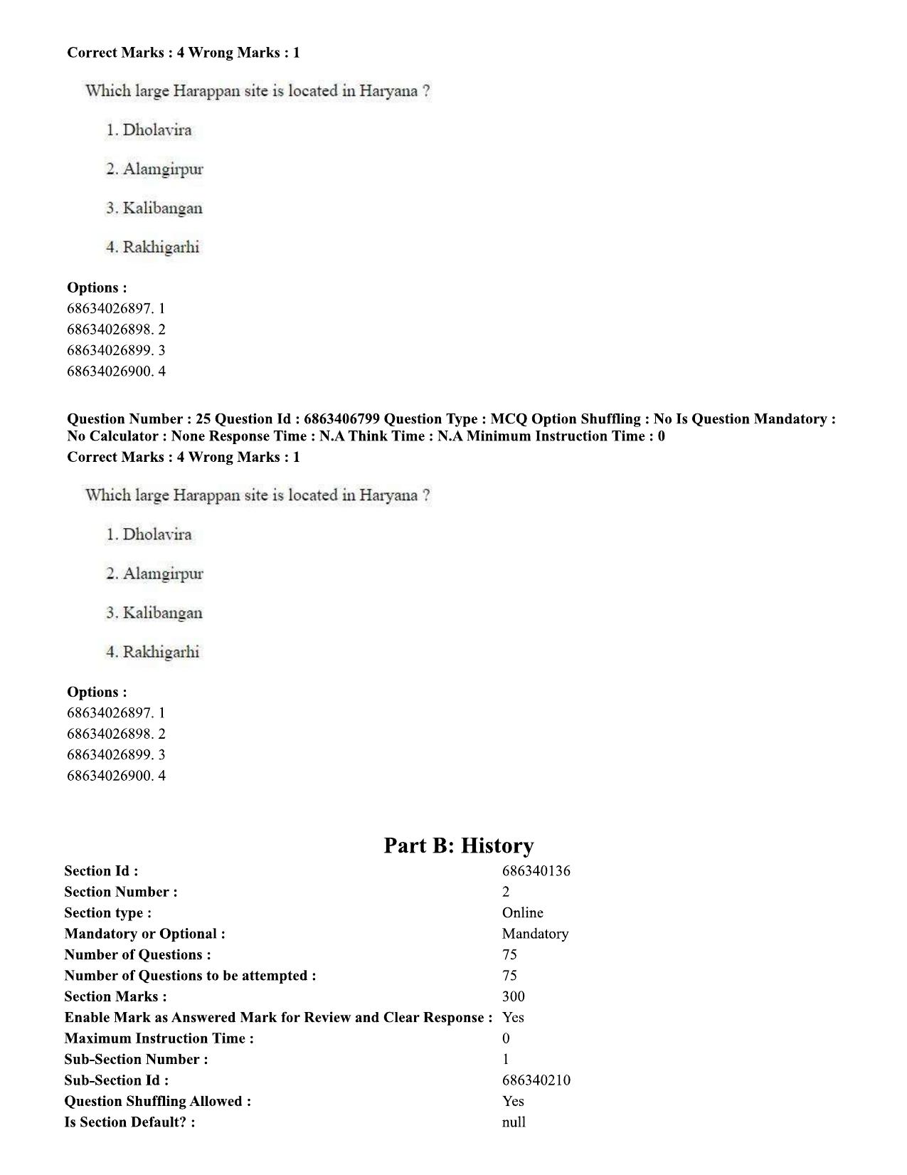 CUET PG 2023: HUQP09 – History (Eng.)-shift 1 (07-06-2023) Question Paper - Page 27
