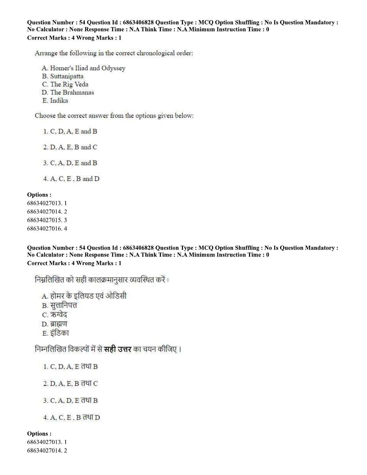 CUET PG 2023: HUQP09 – History (Eng.)-shift 1 (07-06-2023) Question Paper - Page 54