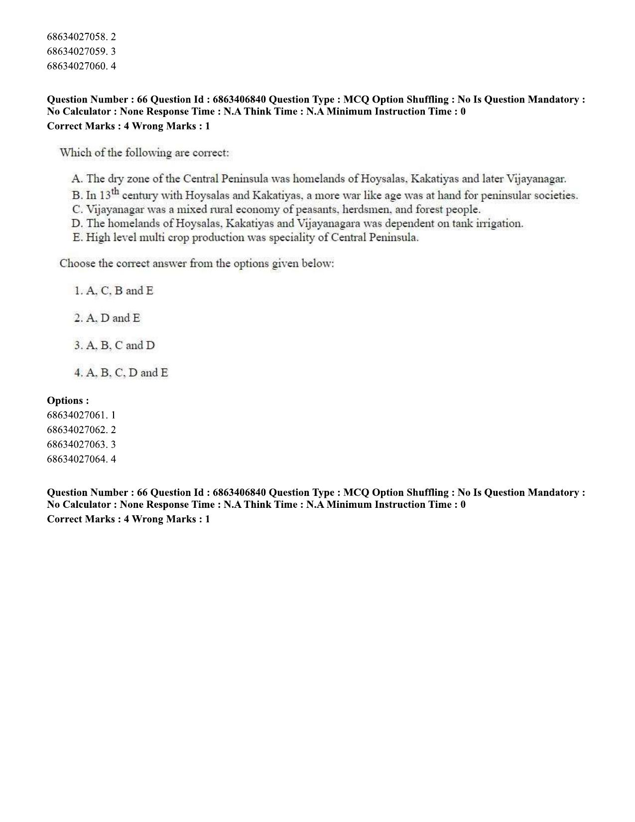 CUET PG 2023: HUQP09 – History (Eng.)-shift 1 (07-06-2023) Question Paper - Page 65