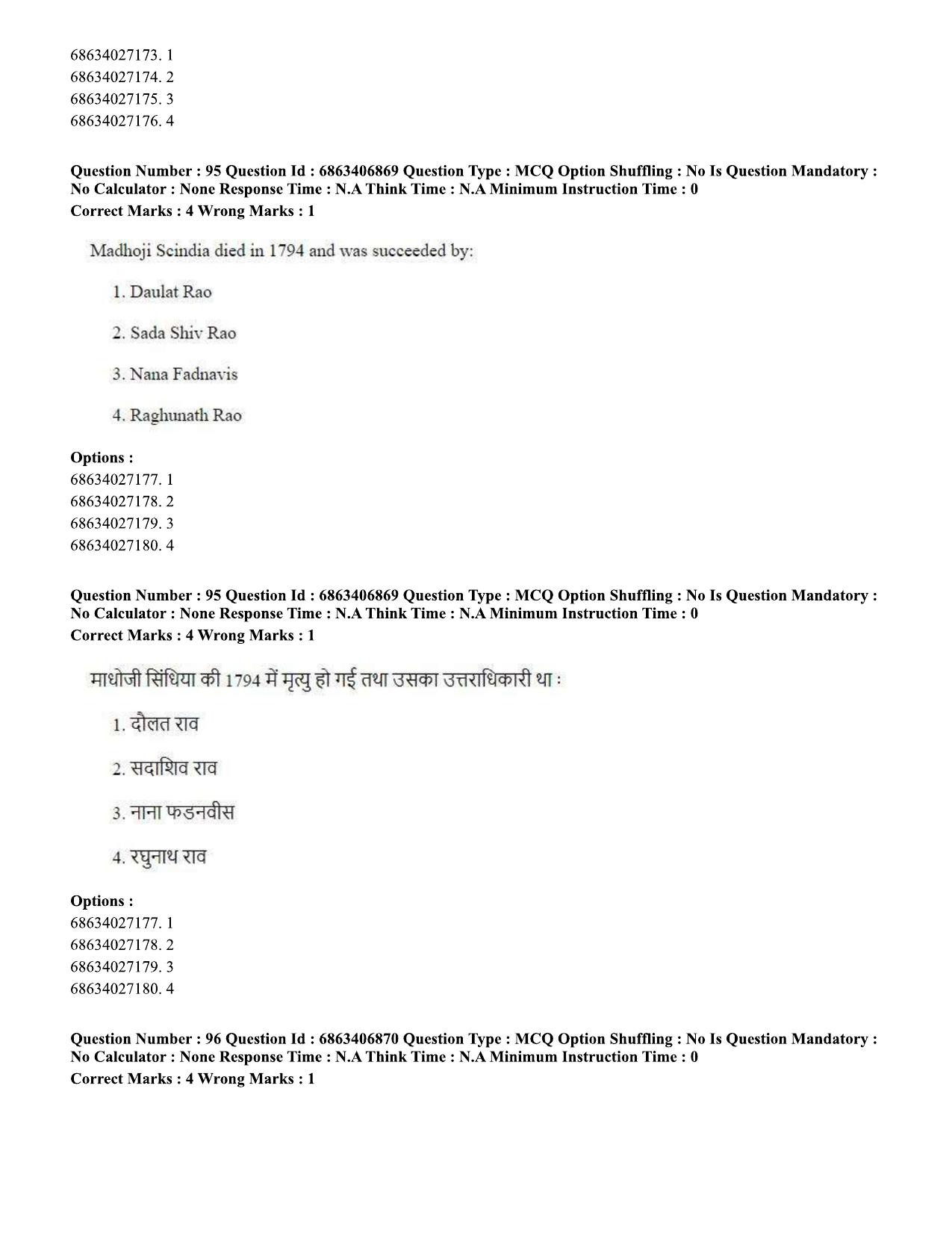 CUET PG 2023: HUQP09 – History (Eng.)-shift 1 (07-06-2023) Question Paper - Page 93