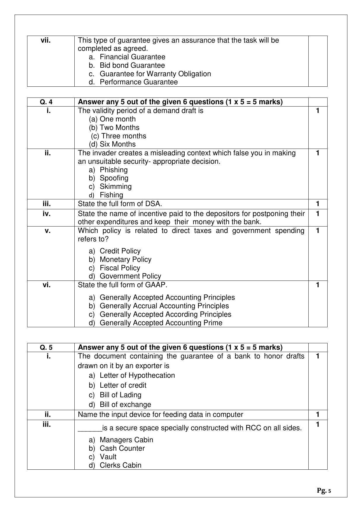 CBSE Class 10 Banking Sample Papers 2023 - Page 5