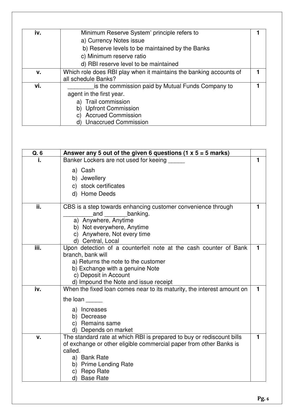 CBSE Class 10 Banking Sample Papers 2023 - Page 6