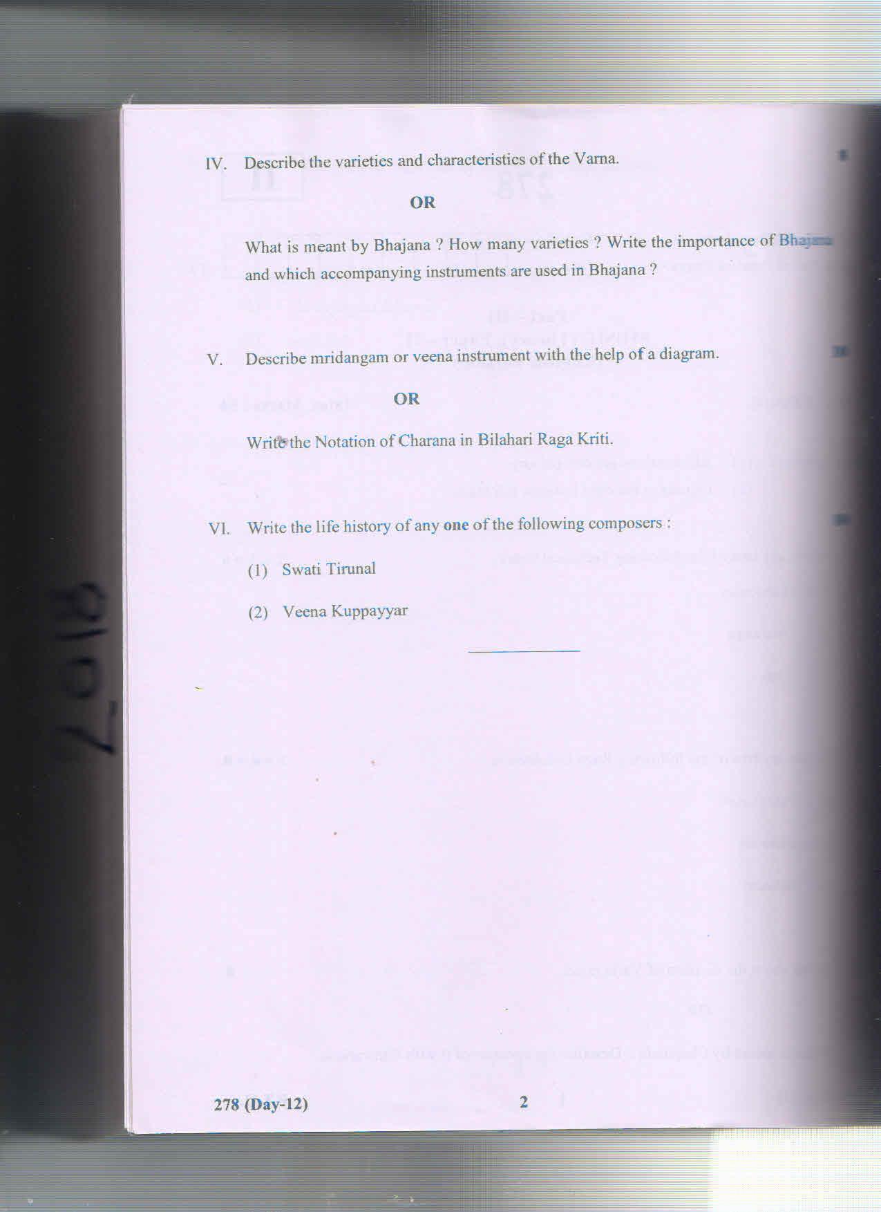 AP Inter 2nd Year Fine arts Music-II (EM) March 2018 (General) Question Paper - Page 2