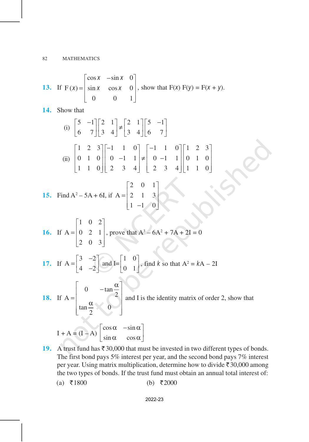 NCERT Book for Class 12 Maths Chapter 3 Matrices - Page 27