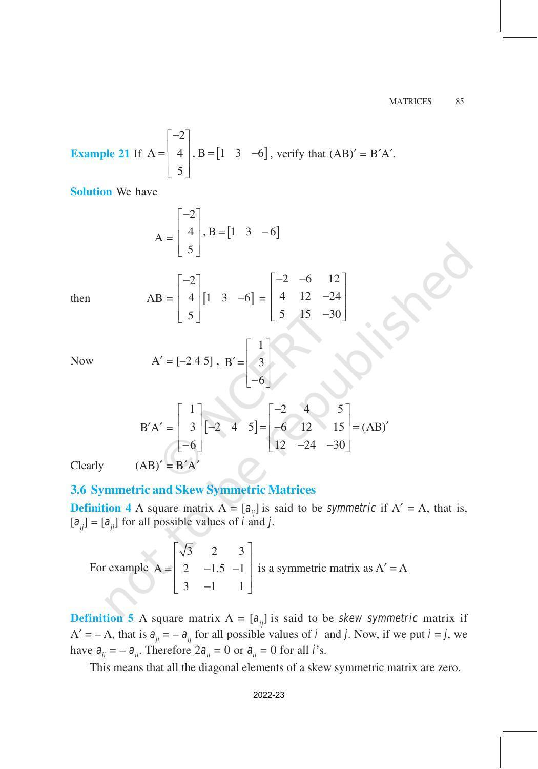 NCERT Book for Class 12 Maths Chapter 3 Matrices - Page 30