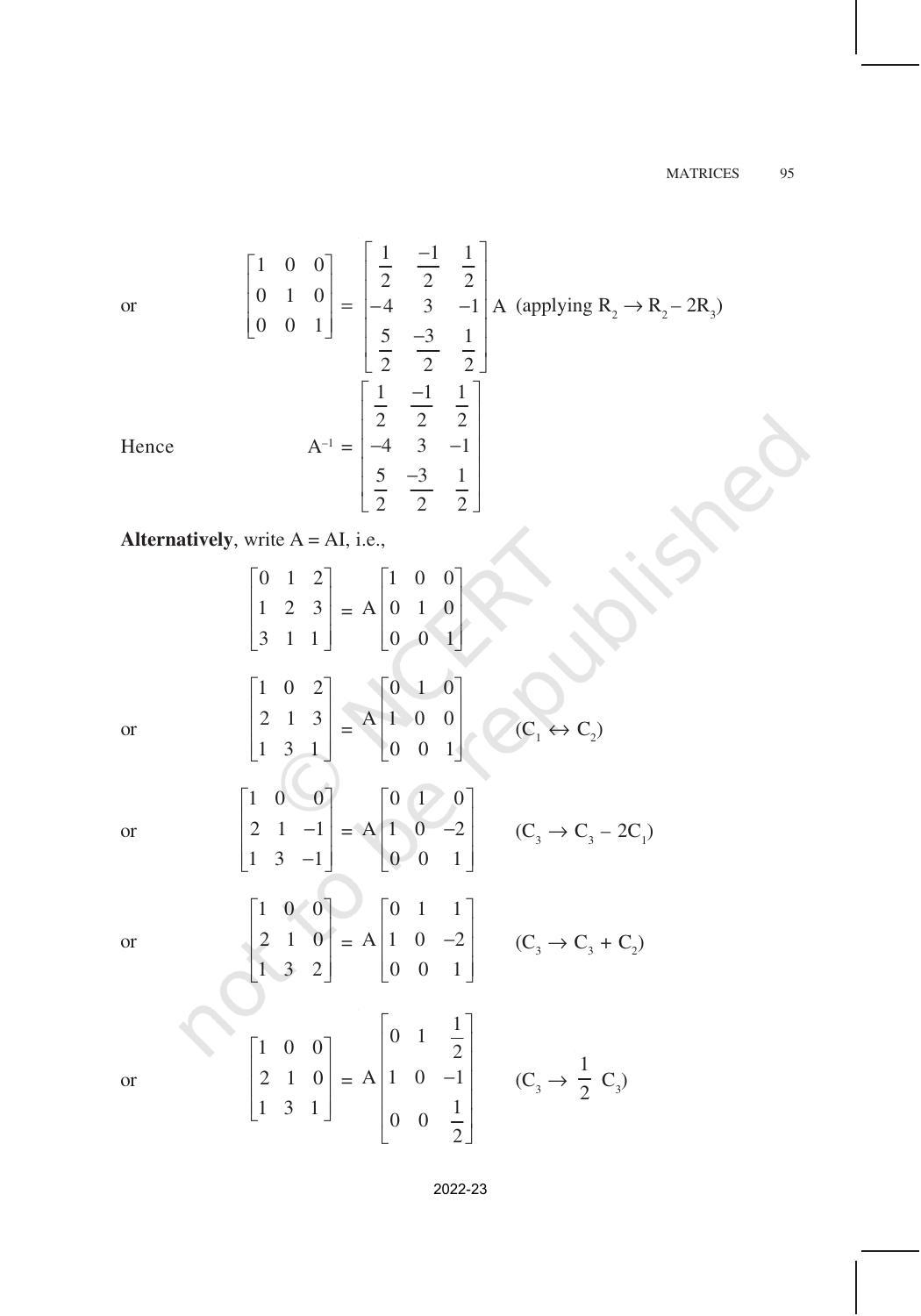 NCERT Book for Class 12 Maths Chapter 3 Matrices - Page 40