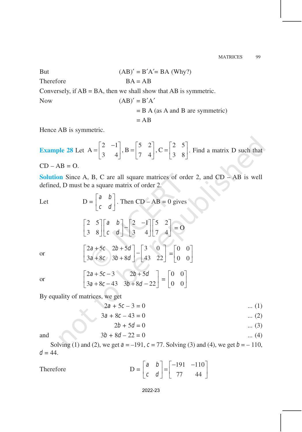 NCERT Book for Class 12 Maths Chapter 3 Matrices - Page 44