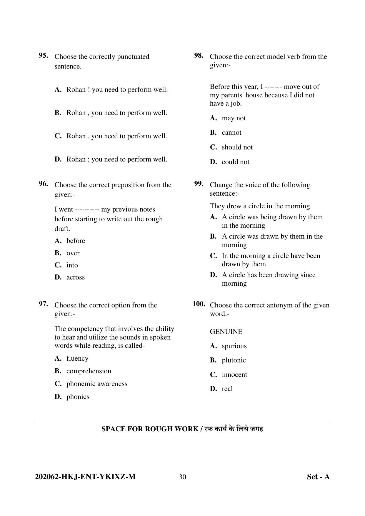 CG Pre B.Ed 2022 Question Paper - Page 30