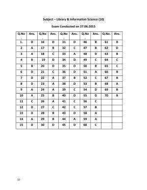 URATPG Library & Informat 2015 Answer Key