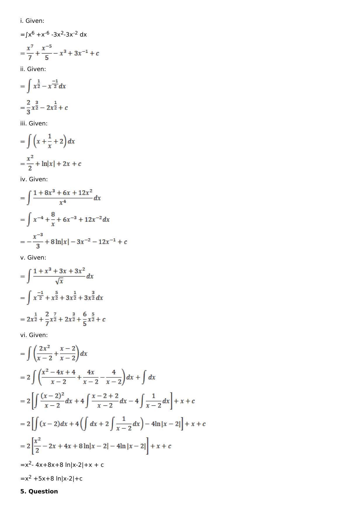Chapter 12: Indefinite Integral Solutions: RS Aggarwal Class 12 Solutions  - Page 5