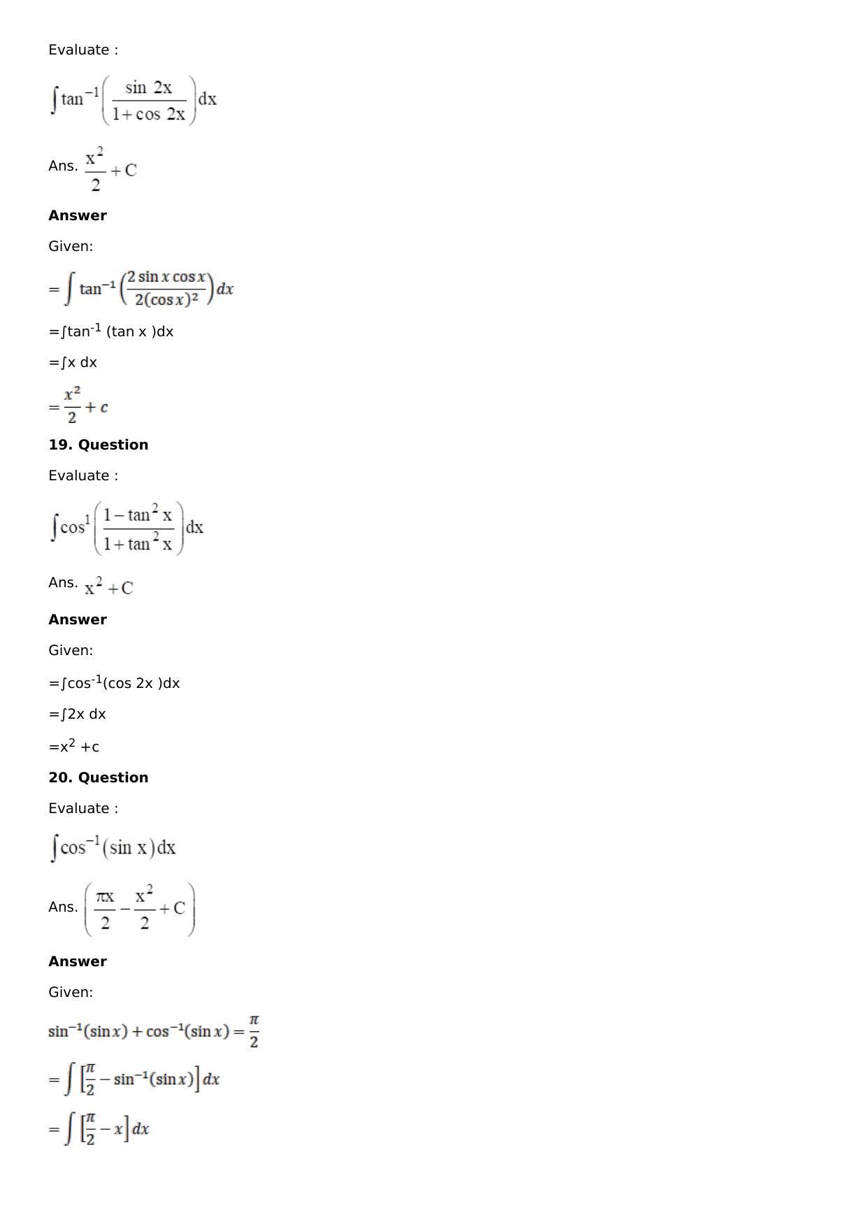 Chapter 12: Indefinite Integral Solutions: RS Aggarwal Class 12 Solutions  - Page 13