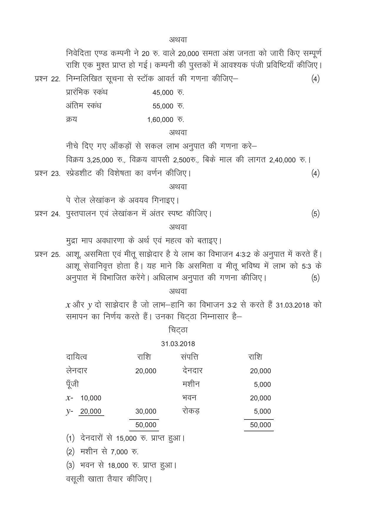 CGSOS Class 12 Model Question Paper - Accounting - I - Page 4
