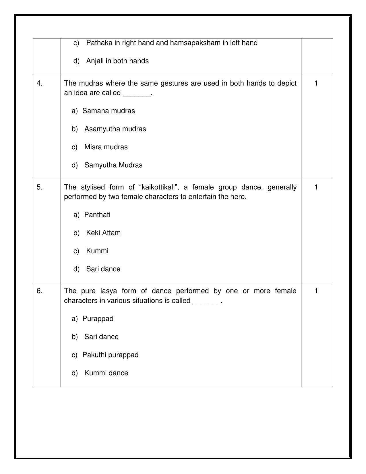 CBSE Class 12 Kathakali Sample Question Paper 2024-25 - Page 2