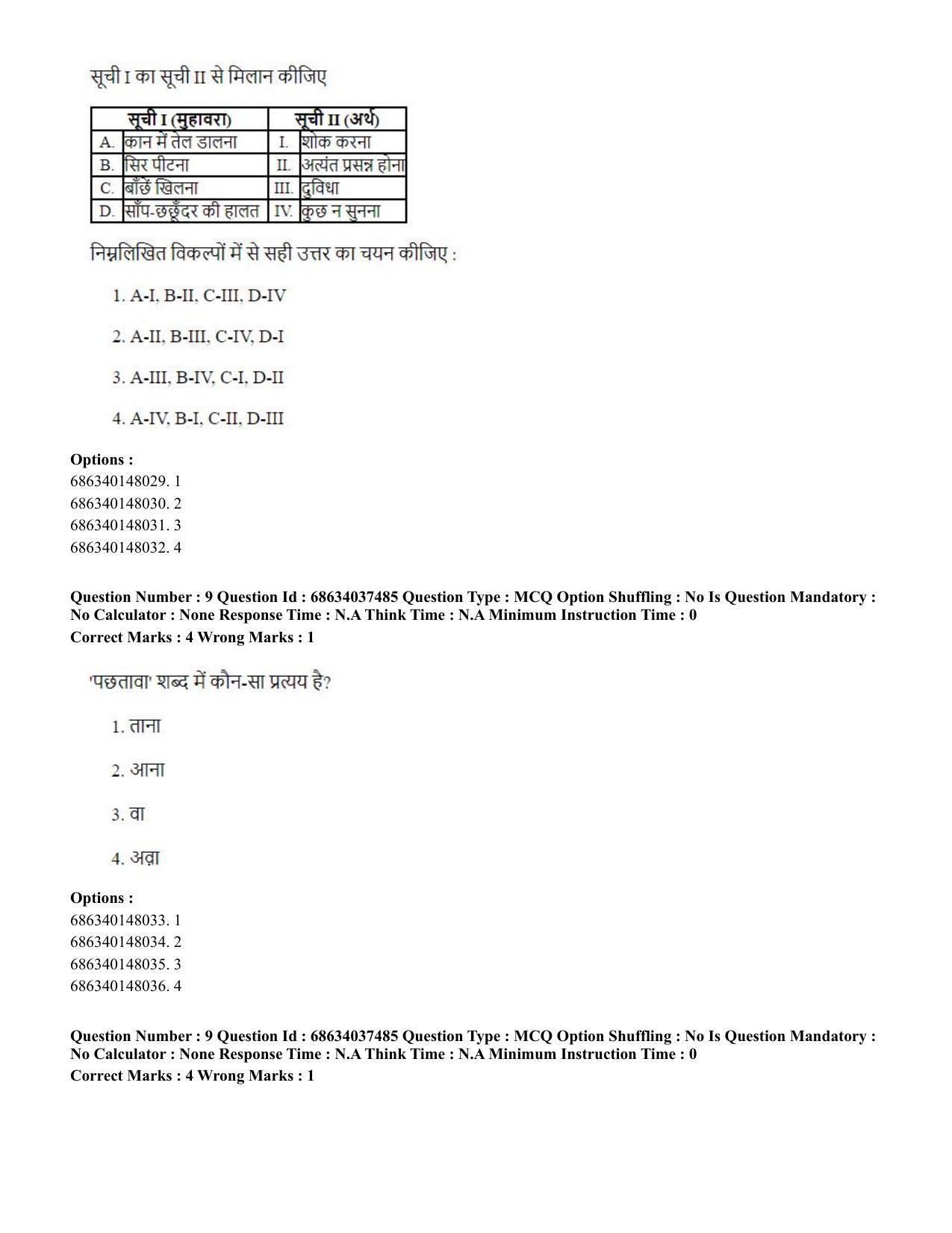 CUET PG 2023: COQP01 – Agri-Business Management Hin-Shift 3 (23-06-2023) Question Paper - Page 9