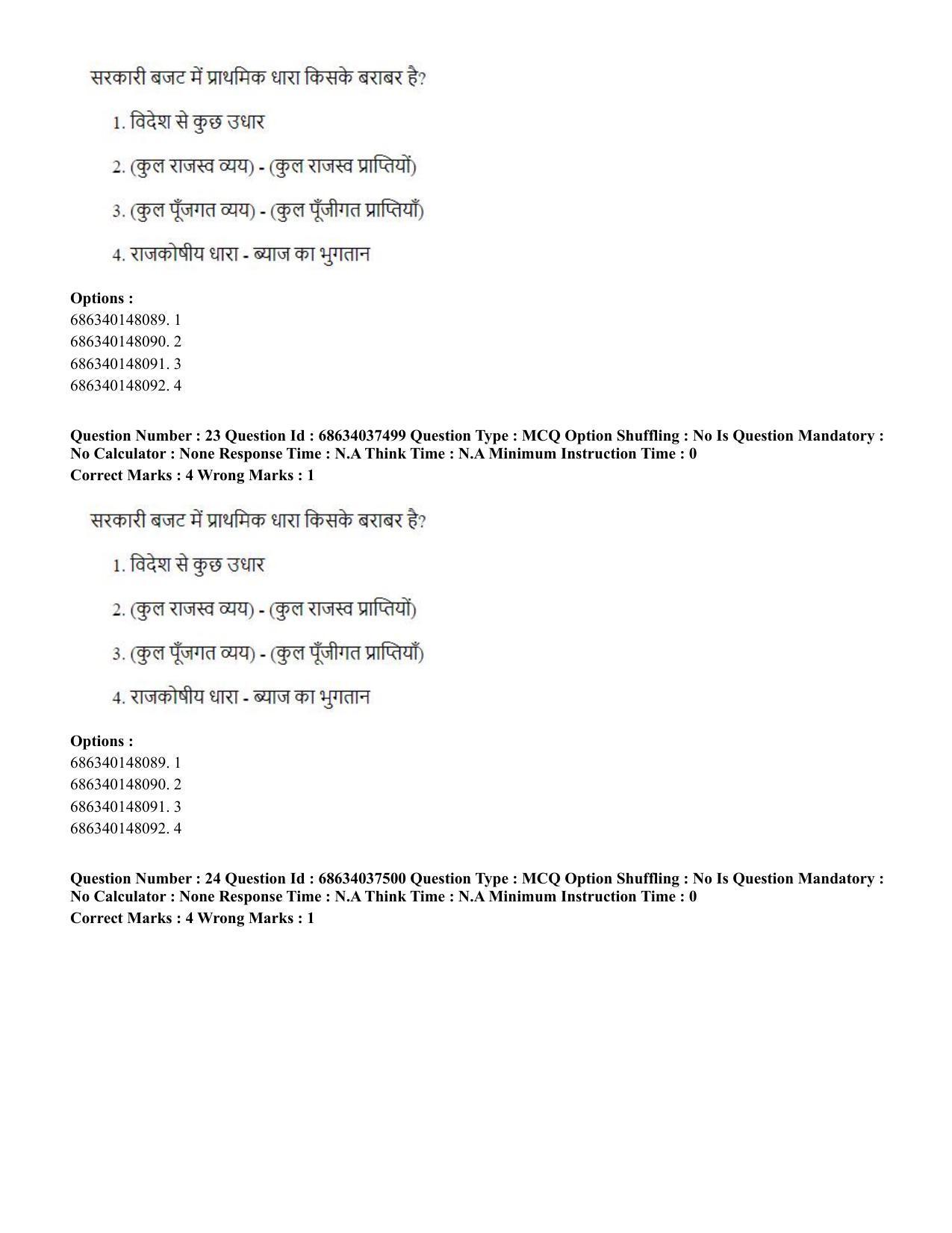 CUET PG 2023: COQP01 – Agri-Business Management Hin-Shift 3 (23-06-2023) Question Paper - Page 23