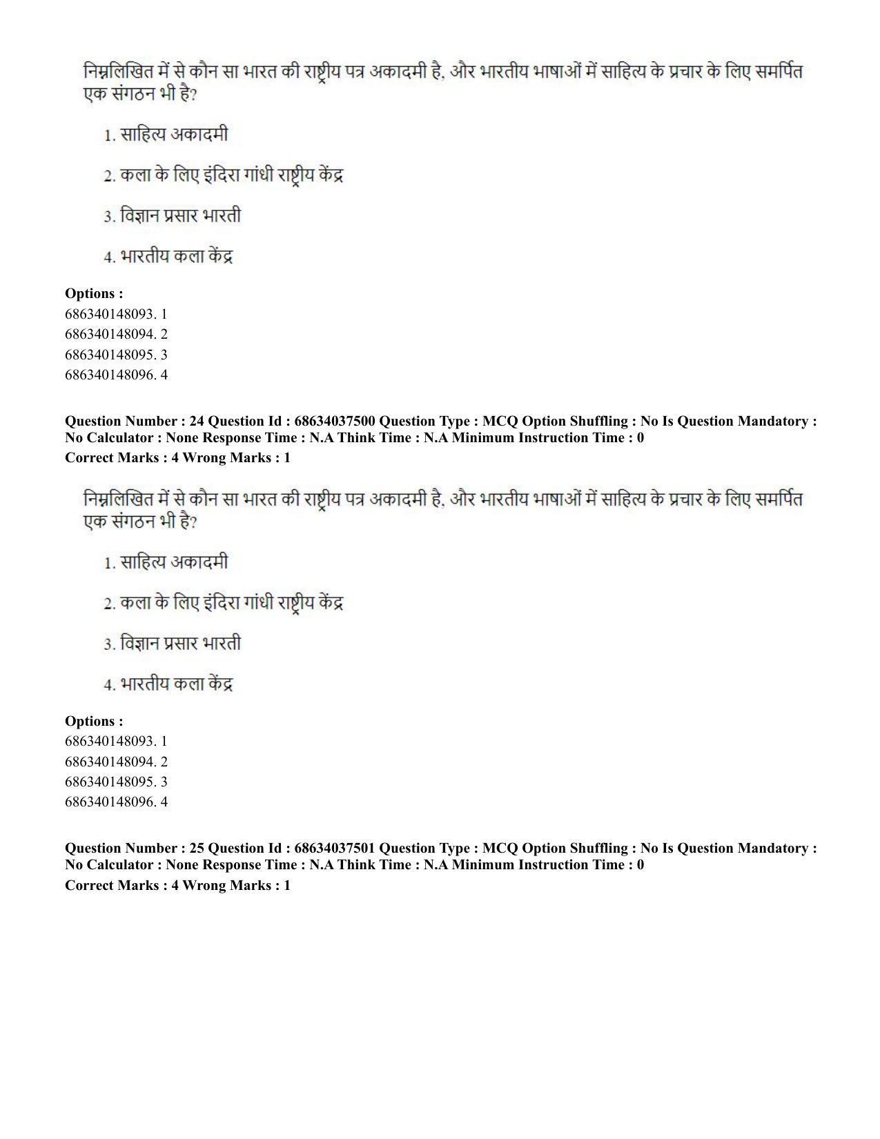 CUET PG 2023: COQP01 – Agri-Business Management Hin-Shift 3 (23-06-2023) Question Paper - Page 24