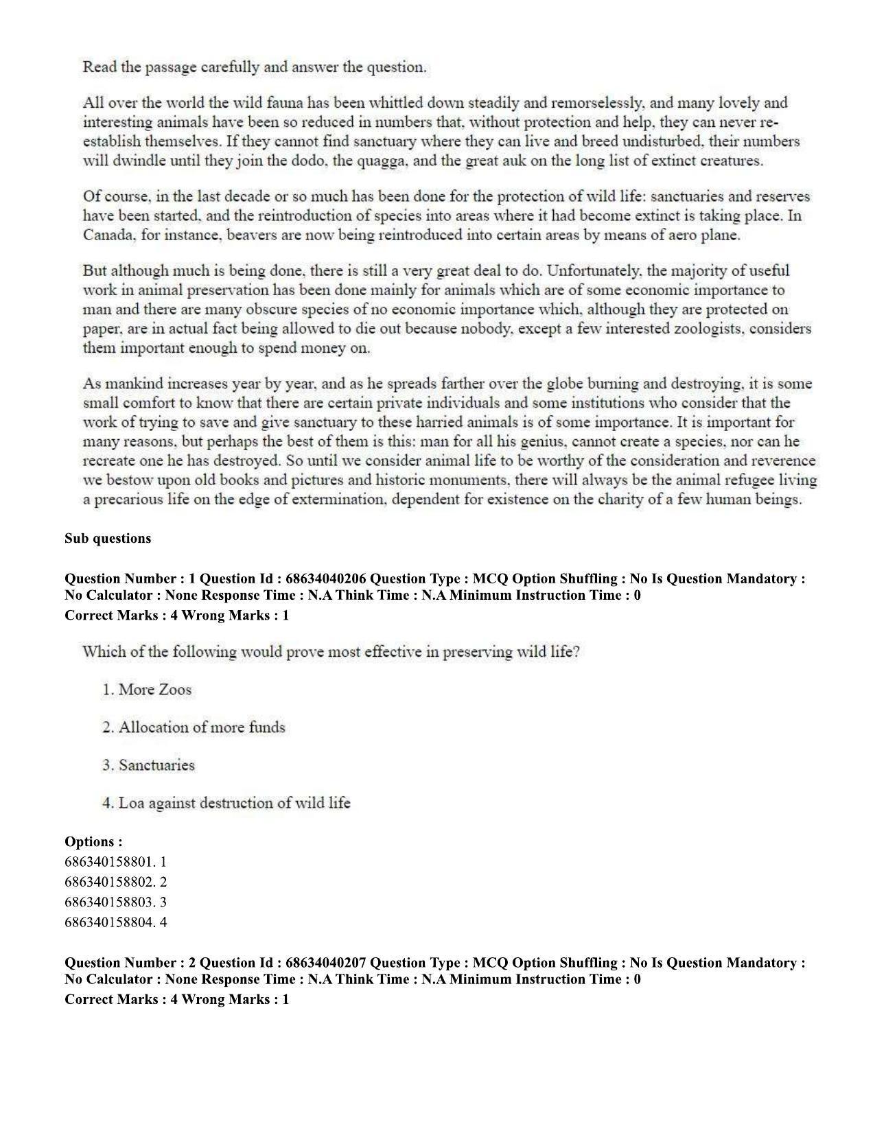 CUET PG 2023: LAQP27 – Odia (Eng) - Shift 3 (25-06-2023) Question Paper - Page 2
