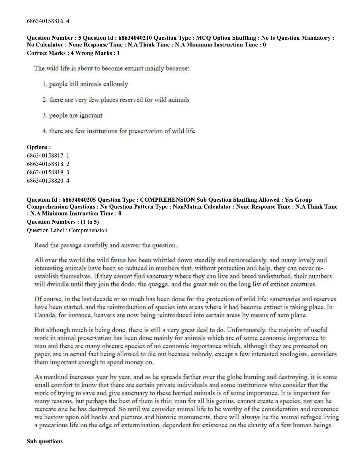 CUET PG 2023: LAQP27 – Odia (Eng) - Shift 3 (25-06-2023) Question Paper - Page 4