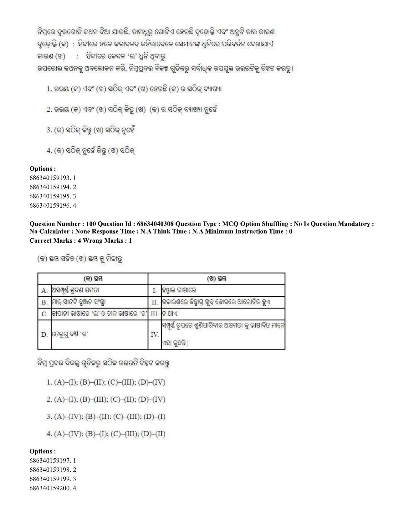 CUET PG 2023: LAQP27 – Odia (Eng) - Shift 3 (25-06-2023) Question Paper - Page 159