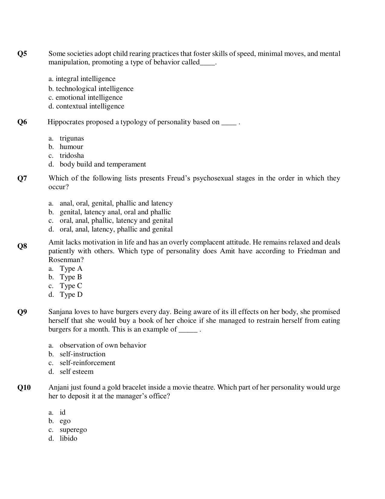 CBSE Class 12th Psychology Sample Question Paper 2021-22 - Page 2