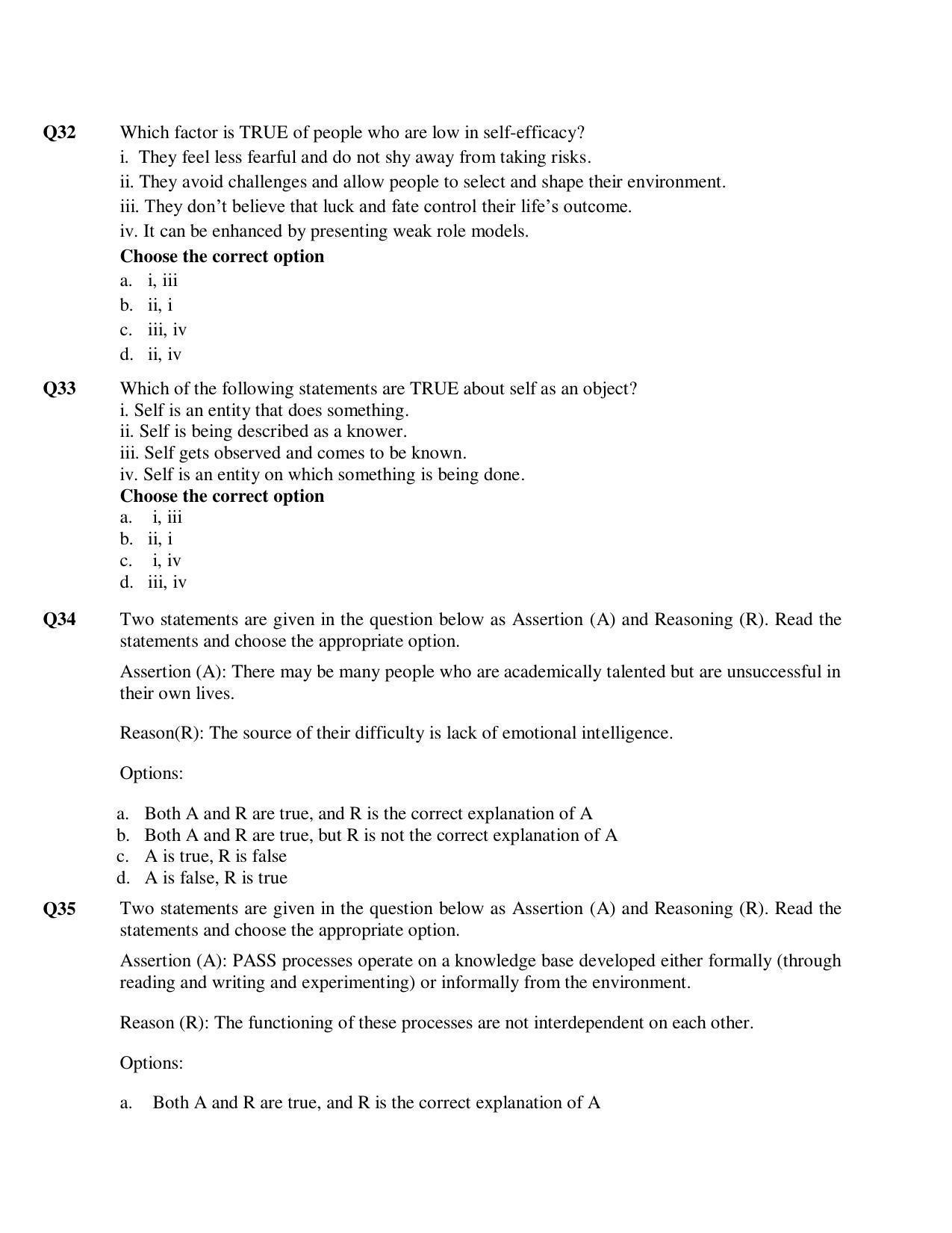 CBSE Class 12th Psychology Sample Question Paper 2021-22 - Page 7