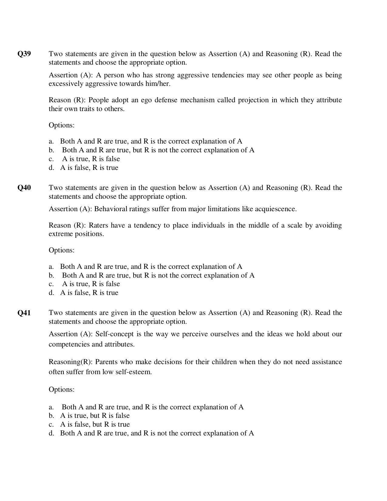 CBSE Class 12th Psychology Sample Question Paper 2021-22 - Page 9