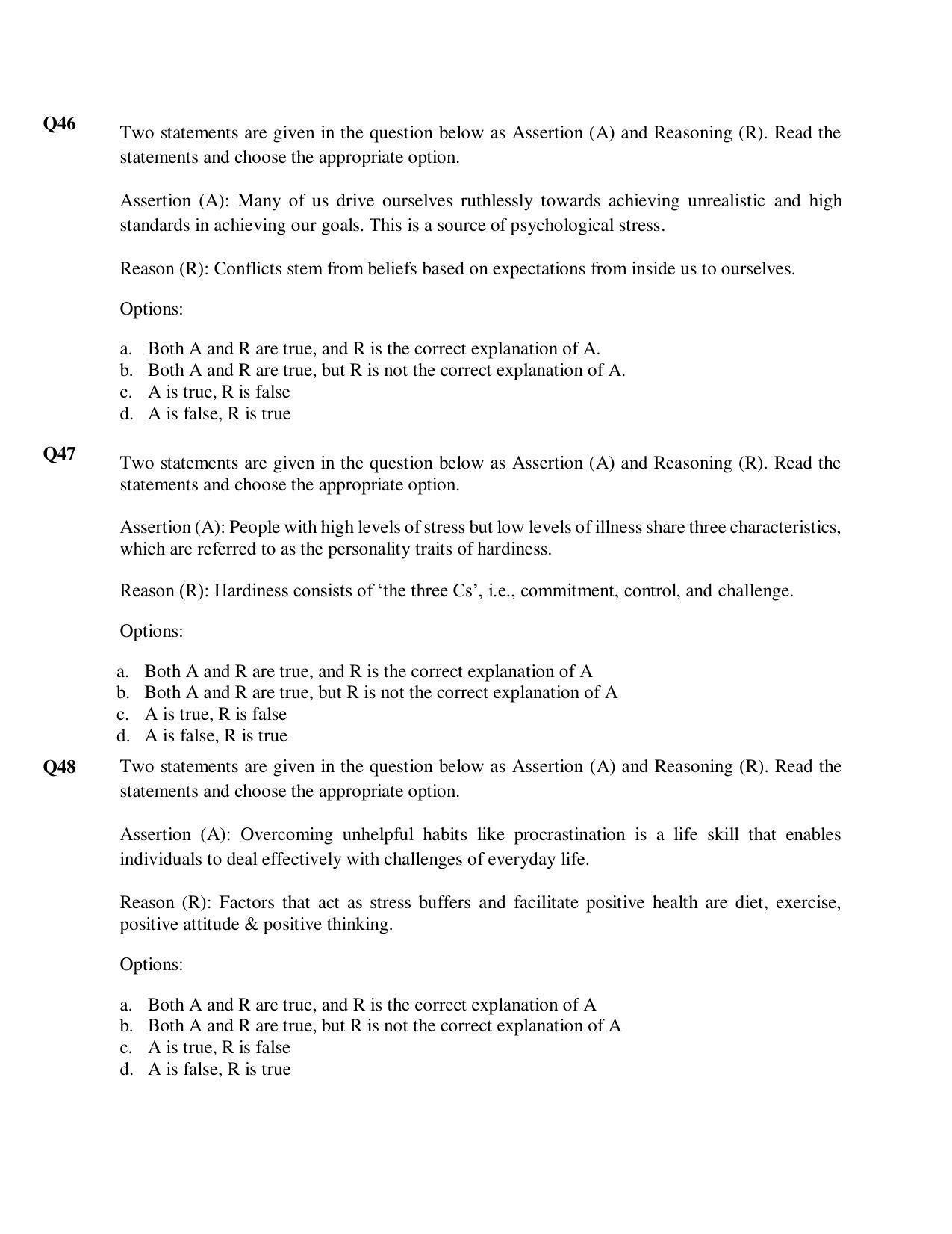 CBSE Class 12th Psychology Sample Question Paper 2021-22 - Page 11
