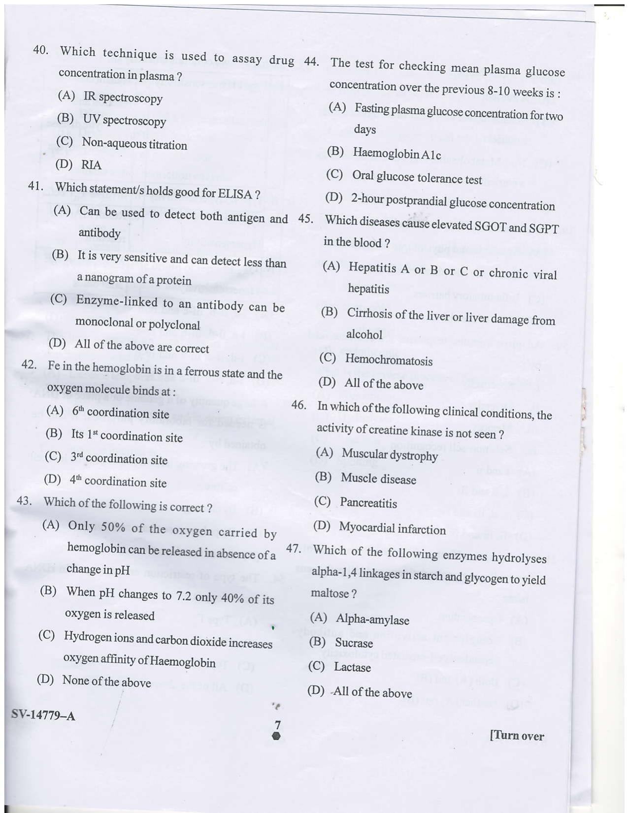 KUET 2023 M.Sc. BioChemistry Question Paper - Page 15