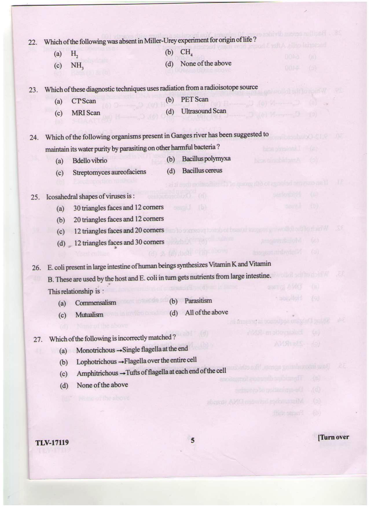 KUET 2023 M.Sc. BioChemistry Question Paper - Page 100