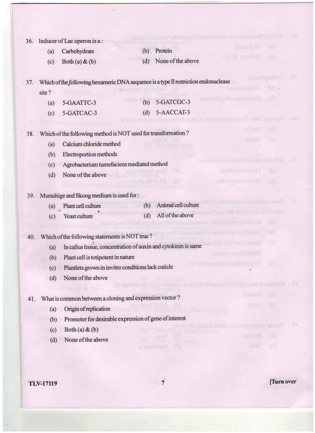 KUET 2023 M.Sc. BioChemistry Question Paper - Page 102