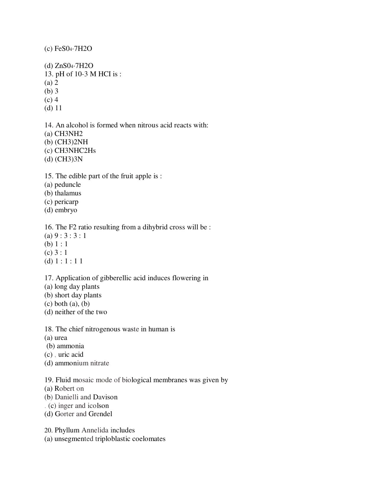 KUET 2023 M.Sc. BioChemistry Question Paper - Page 116