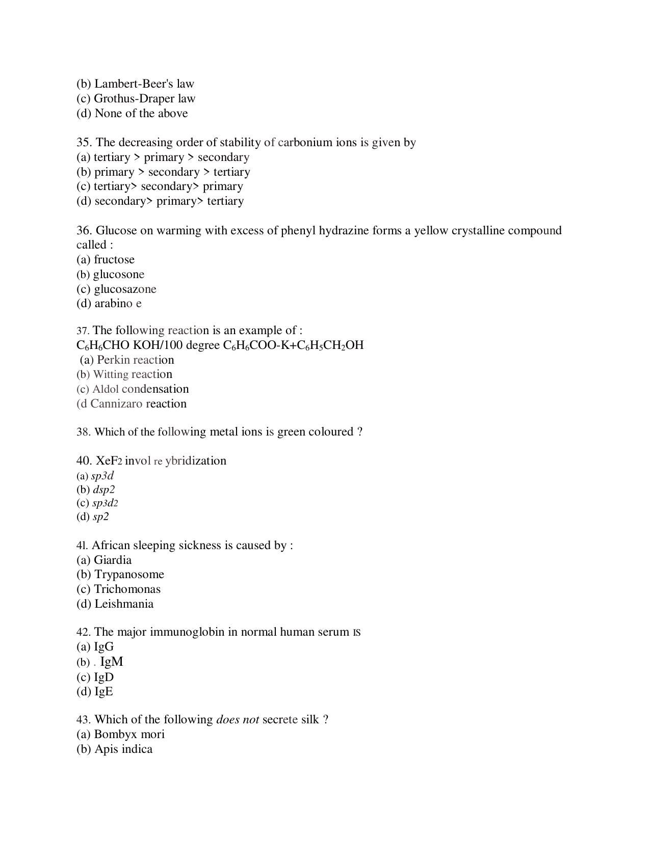 KUET 2023 M.Sc. BioChemistry Question Paper - Page 119