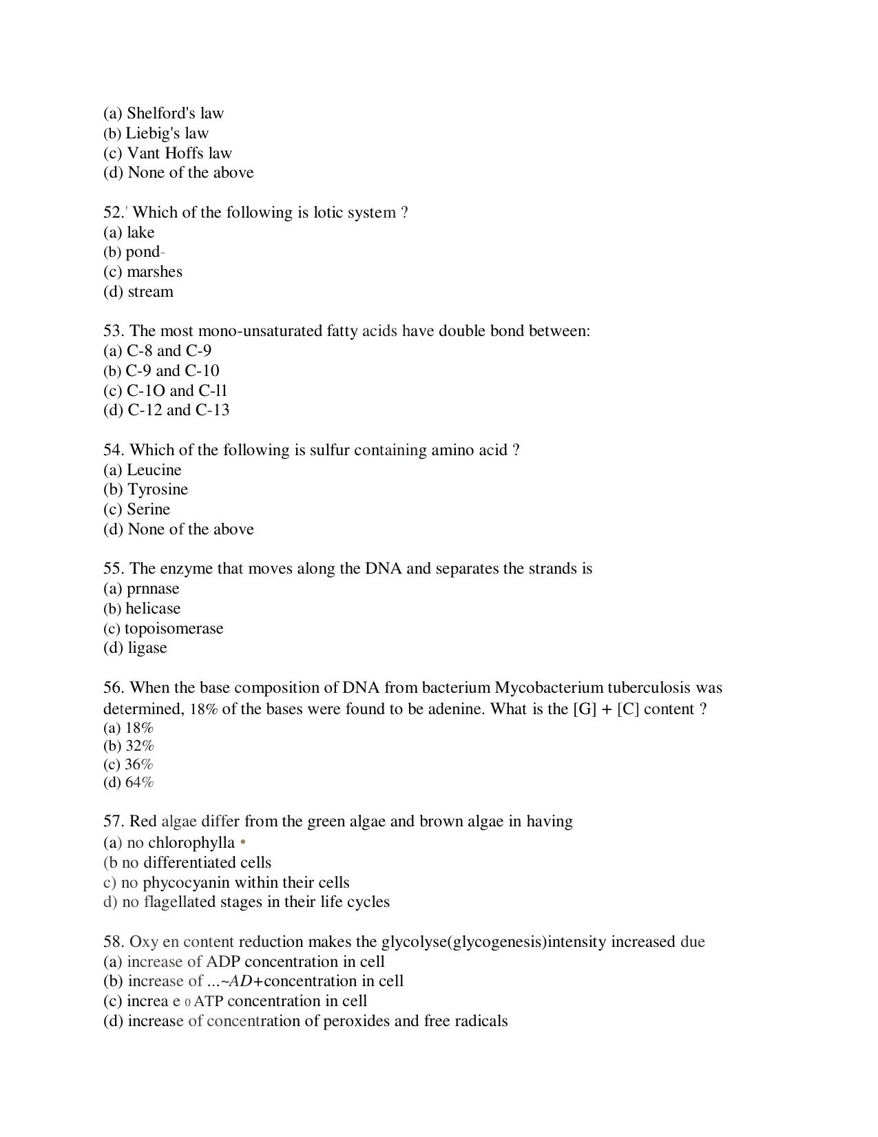 KUET 2023 M.Sc. BioChemistry Question Paper - Page 121