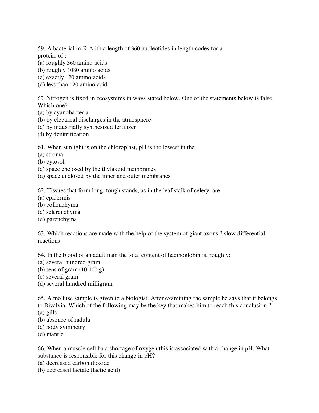 KUET 2023 M.Sc. BioChemistry Question Paper - Page 122