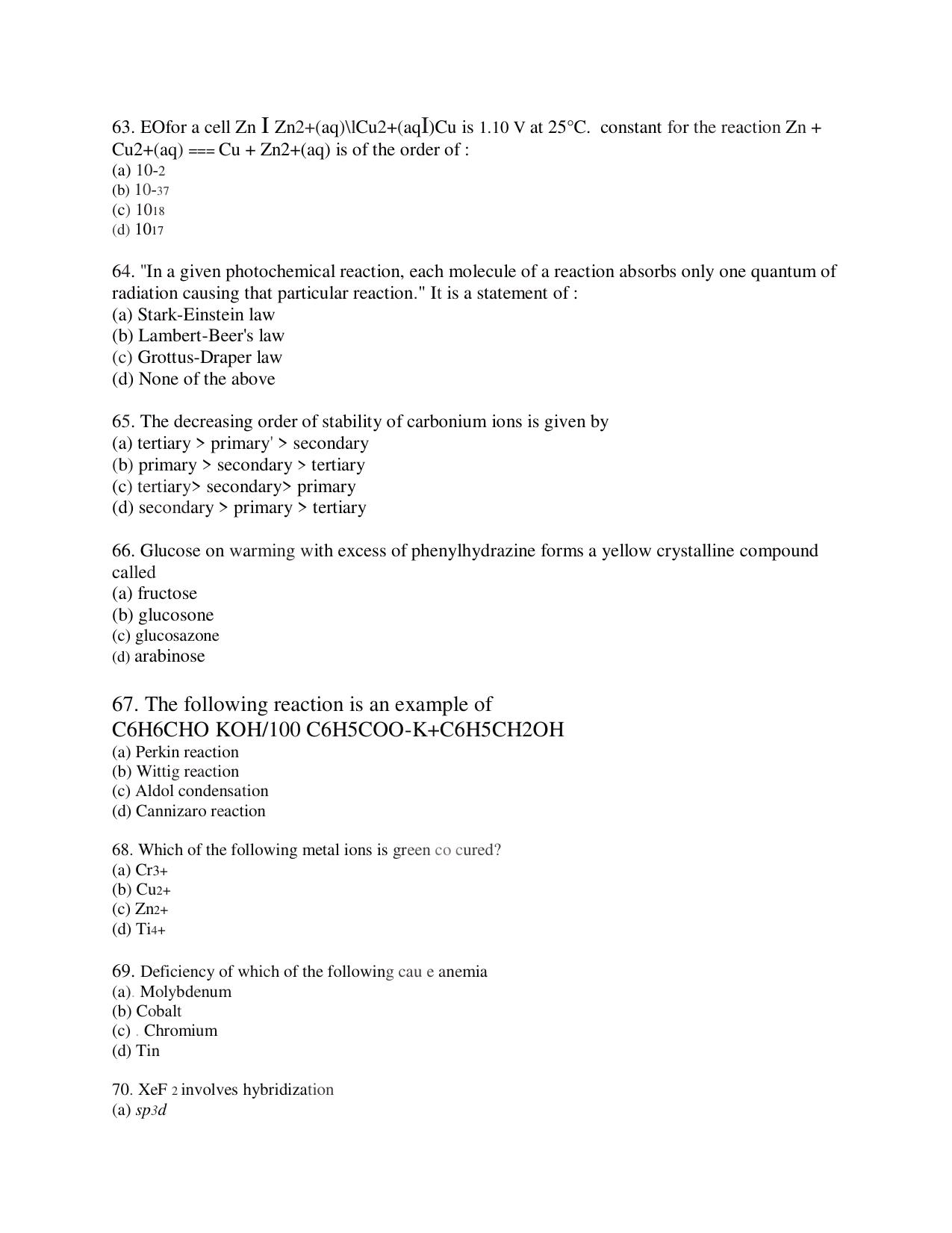 KUET 2023 M.Sc. BioChemistry Question Paper - Page 128